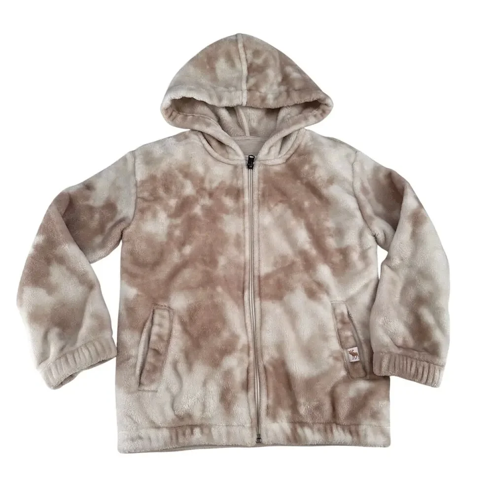 Abercrombie Kids Tie Dye Sherpa Fleece Full Zip Jacket